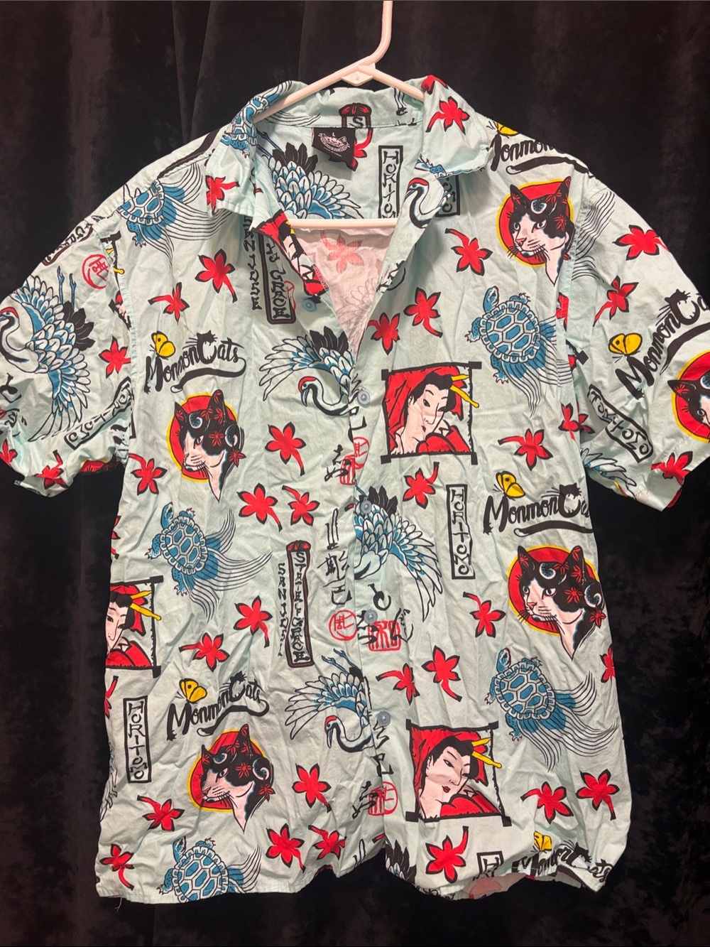 mint Sun Cat Vacation Shirt by Monmon Cat